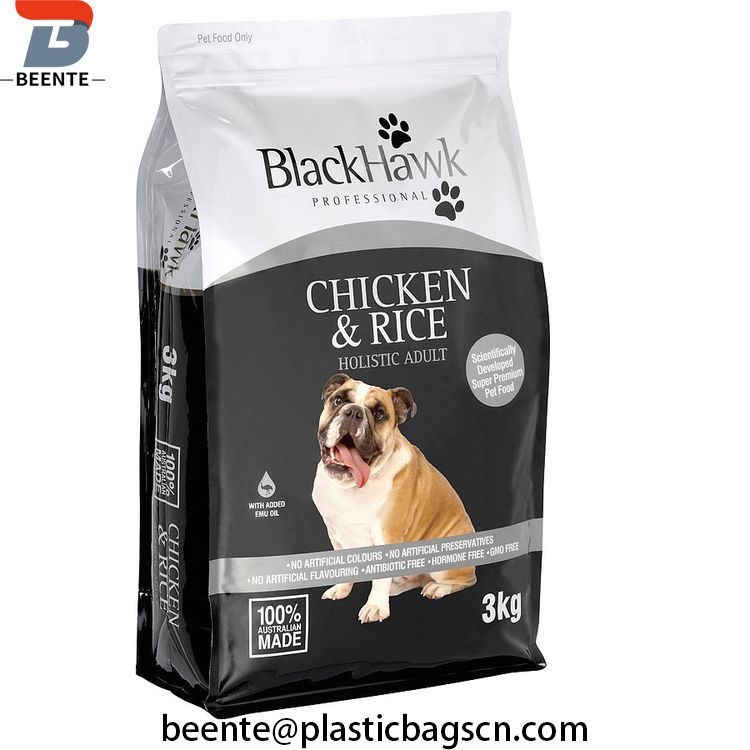 Magnae Flat Bottom Pet Food Packaging Plastic Bag