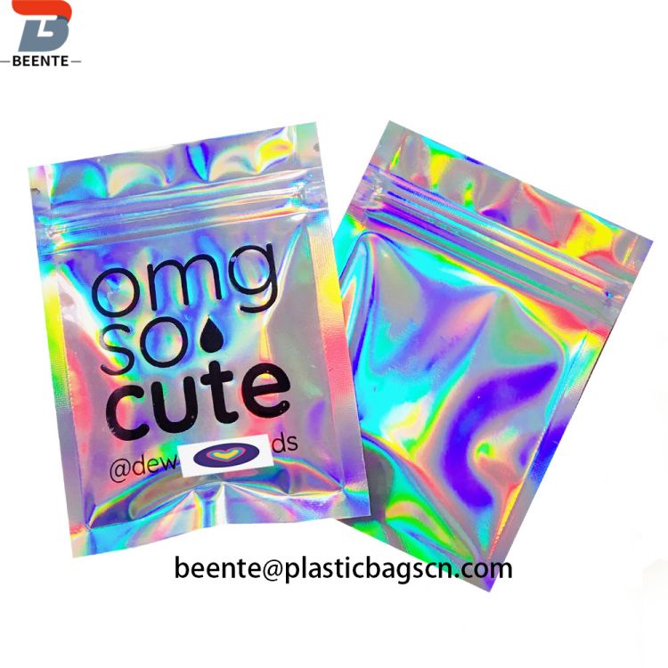 Resealable Transparens Medicamine Holographic Packaging Pera Pouch